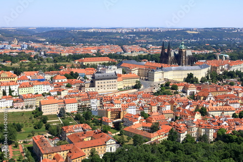 Prague beautiful panoramic aerial view from above, czech republic © Dynamoland