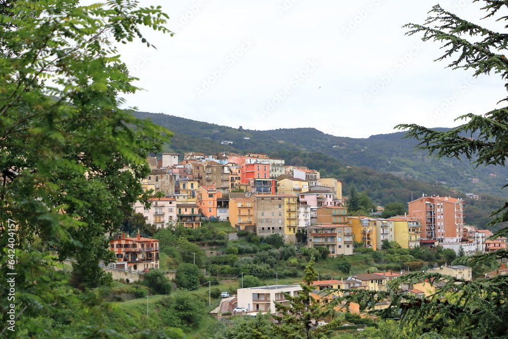 view to Lanusei, a sardinian town on Barbagia mountain
