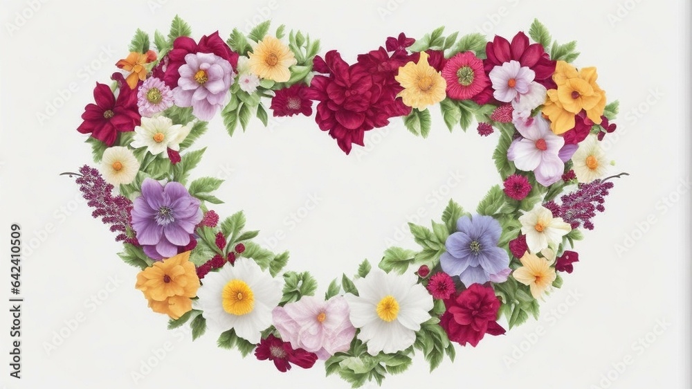 Fototapeta premium wreath of flowers, bouquet 