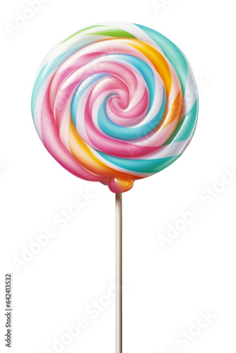 perfectly detailed pastel lollipop photorealism, isolated on white background PNG