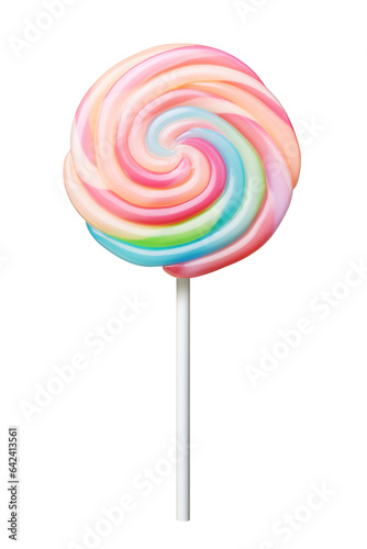 perfectly detailed pastel lollipop photorealism, isolated on white background PNG