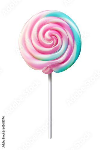 perfectly detailed pastel lollipop photorealism, isolated on a white background PNG