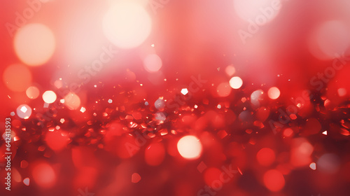 Abstract creative template. Silver red , glitter glam shiny abstract bokeh background.