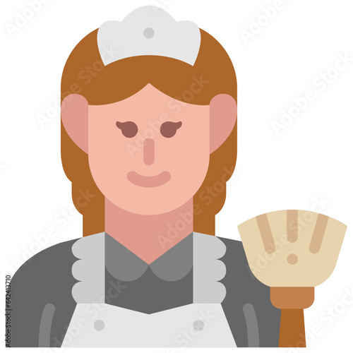 maid flat icon