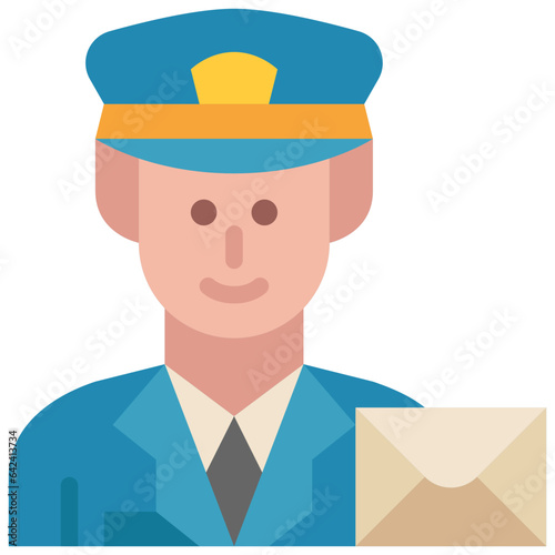 mailman flat icon