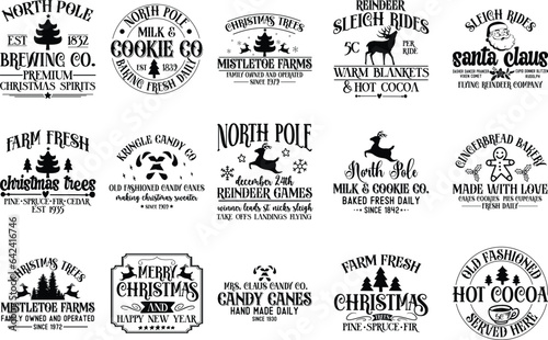 Farmhouse Christmas Bundle SVG, designs Vintage Christmas SVG