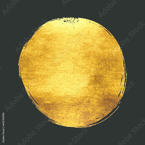 月の手書きイラスト（筆書き水彩墨絵風）