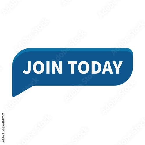 Join Today In Blue Rectangle Rounded Shape For Subscription Membership
