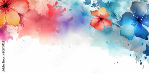 Beautiful abstract colorful watercolor floral design background. beautiful Generative AI AIG32