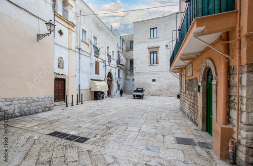 Bari, Italy - one of the pearls of Puglia region, Old Town Bari displays a peculiar architecture with its narrow alleyways where it's so easy and wonderful to get lost  photo