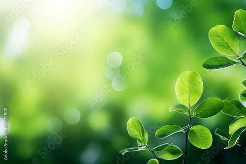 Background of green leaves. Green leaves plants using as spring background. Fresh nature view of green leaves on blurred green background, natural green plants landscape.