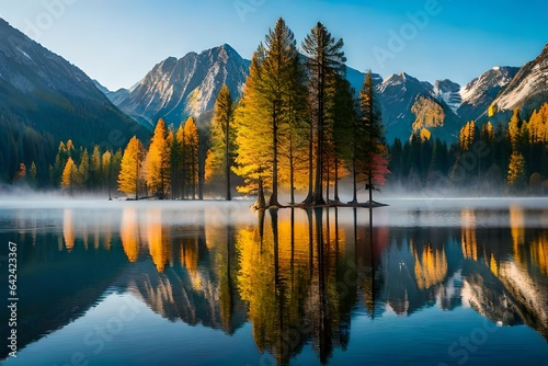 lake in autumn photo