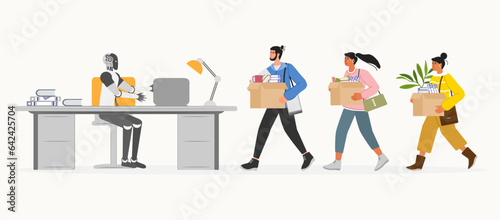 Robot People Recruitment Joint work Office job AI