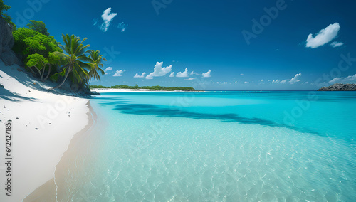 Tropical paradise island. AI © Kei