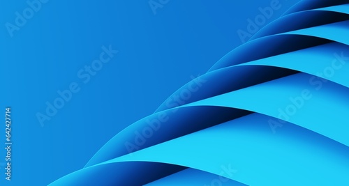 Bright abstract blue background with geometric pattern, 3d render
