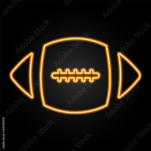 football neon sign, modern glowing banner design, colorful modern design trend on black background. Vector illustration.