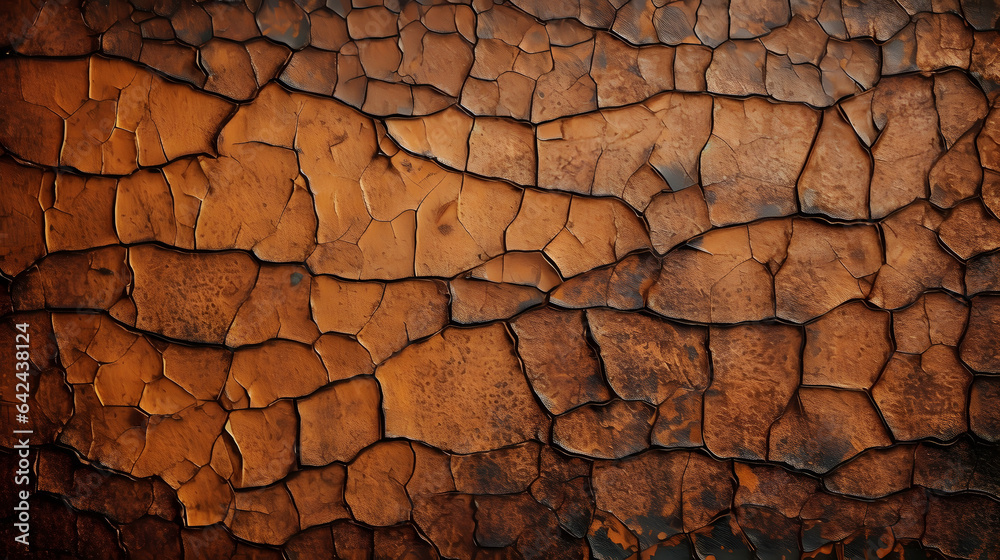 Cracked and worn-out leather texture with a textured appearance Cracked and worn-out leather texture with a textured appearance