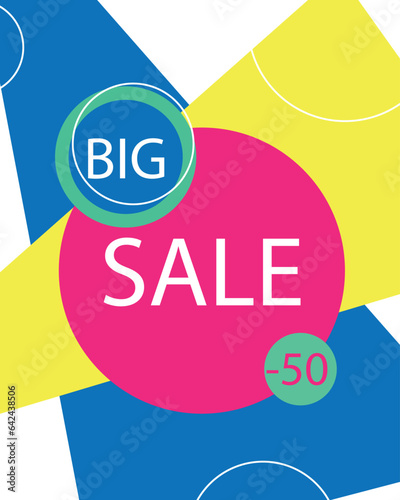Promo banner template. Special sale offer. Vector illustration, background
