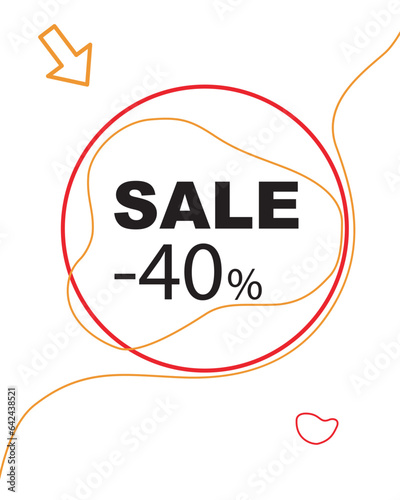 Promo banner template. Special sale offer. Vector illustration, background