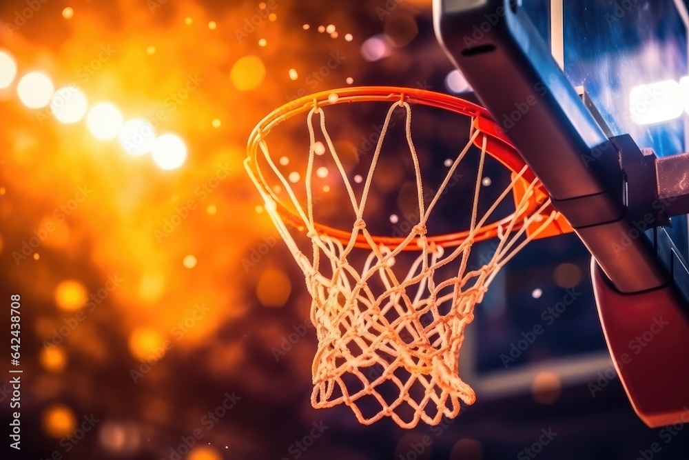 Close-up photo of basketball hoop