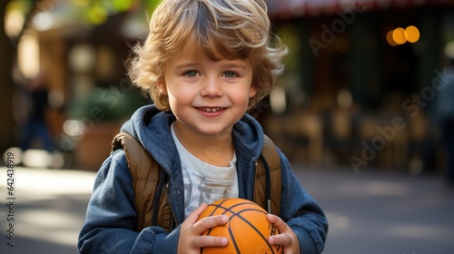 little boy playing basketball © Mustafa