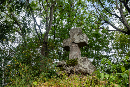 old Armenian khachkars near the church