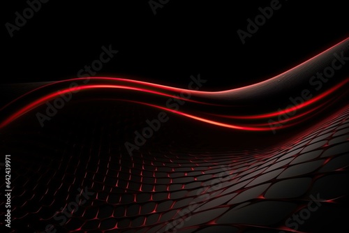 abstract red wave technology background, carbon fiber