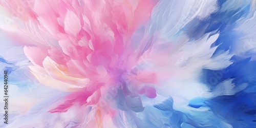 Beautiful abstract pink blue pastel impressionistic floral design background. beautiful Generative AI AIG32