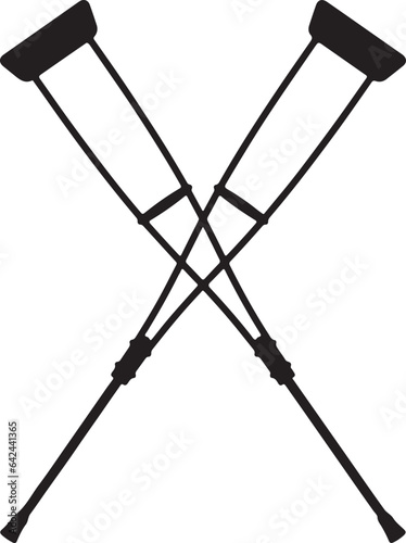Crutches Crossed Vector