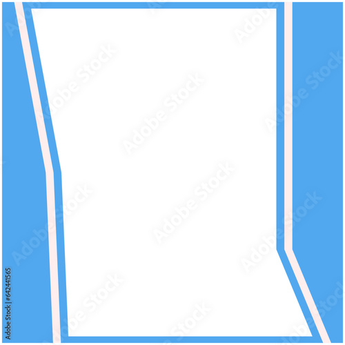Blue And White Frame Basic Shape