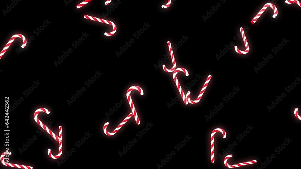 Falling candy canes isolated with an alpha channel Falling candy canes isolated with an alpha channel