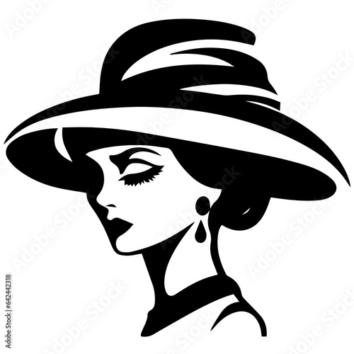 Woman Profile Silhouettes - Vector Illustration