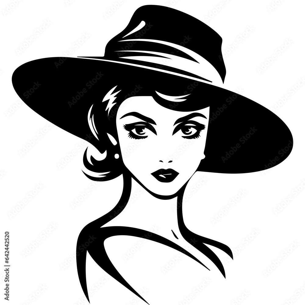 Woman Profile Silhouettes - Vector Illustration Woman Profile Silhouettes - Vector Illustration