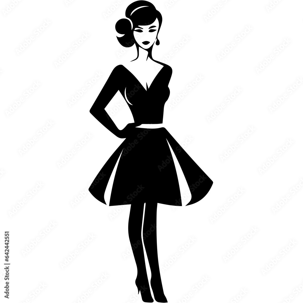 Woman Profile Silhouettes - Vector Illustration Woman Profile Silhouettes - Vector Illustration