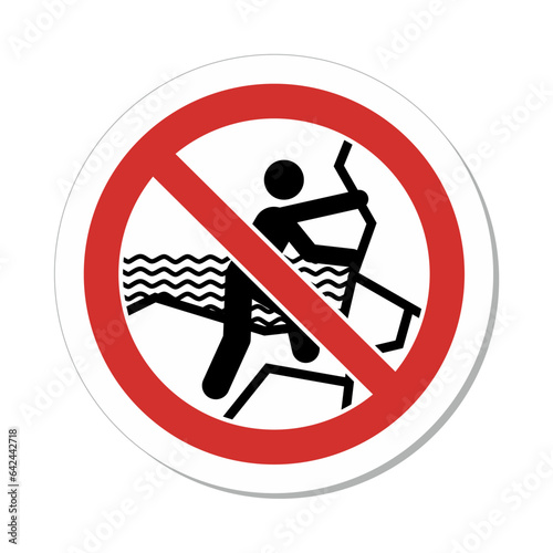 ISO Prohibition Sign: No Rock Climbing Symbol