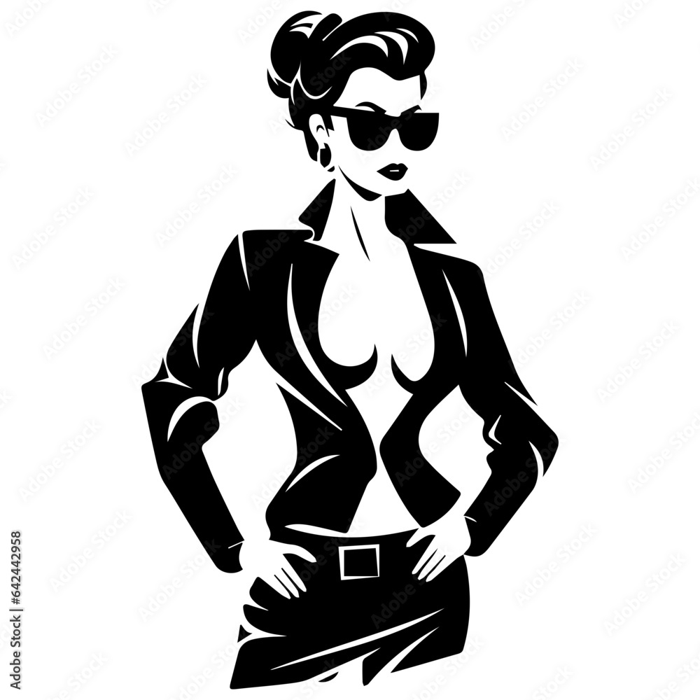 Woman Profile Silhouettes - Vector Illustration Woman Profile Silhouettes - Vector Illustration