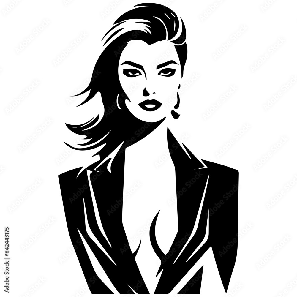 Woman Profile Silhouettes - Vector Illustration Woman Profile Silhouettes - Vector Illustration