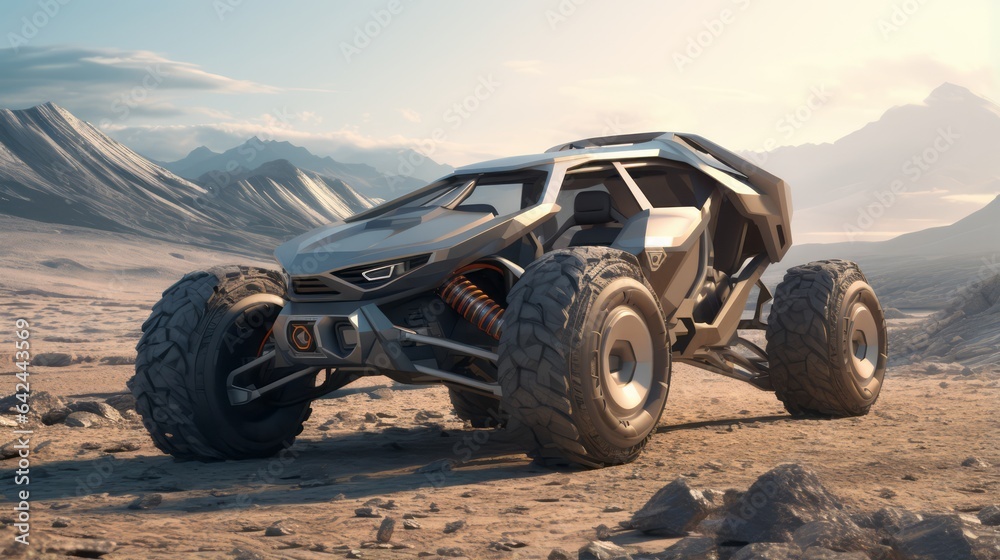 Futuristic Buggy Unleashes Desert Challenge Futuristic Buggy Unleashes Desert Challenge
