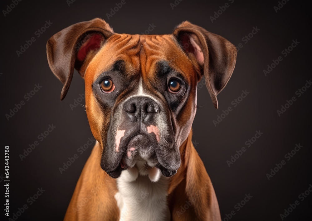 The Boxer is a medium to large, short-haired dog breed