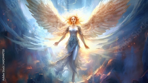 An Angelic Presence Amidst the Cosmic Vastness, Evoking Wonder and Serenity © Alexander Beker