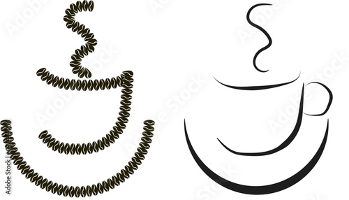Coffee cups set - vector illustration isolated