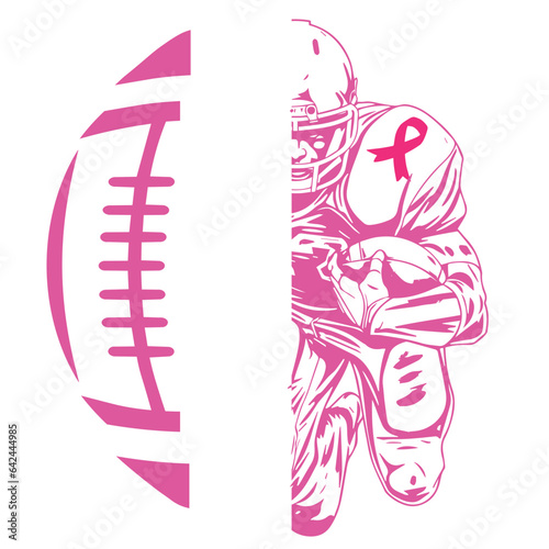 tackle breast cancer, cancer fight svg, football sport cancer svg png, wear pink svg, Cancer awareness Svg, cancer svg png, support squad
