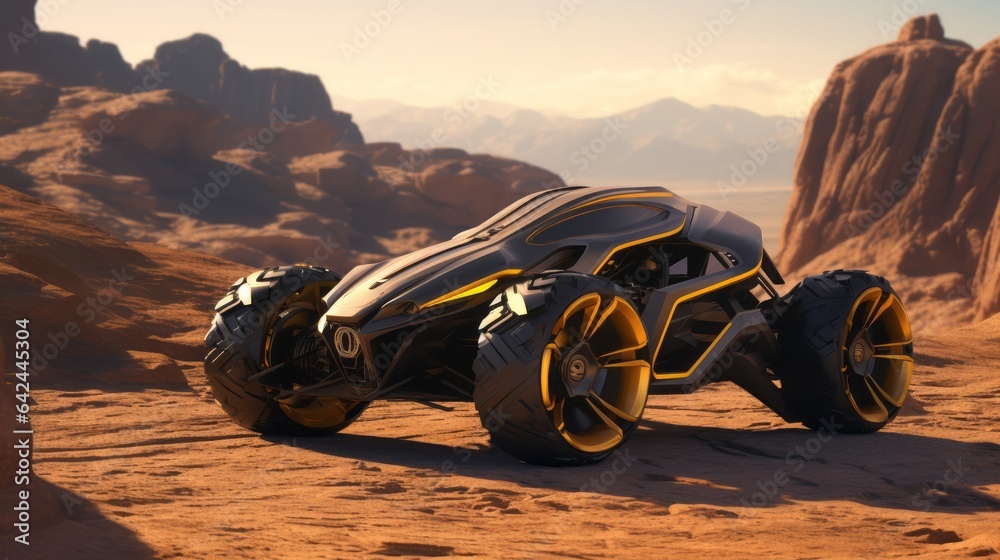 Buggy Bliss: Futuristic Off-Road Vehicles Rule the Savanna Wilderness