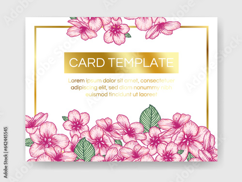 Floral wedding invitation elegant card template