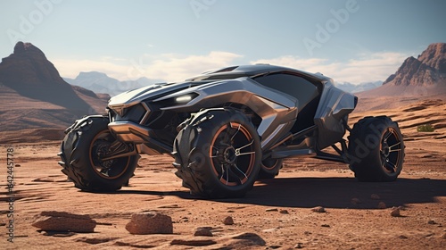 Futuristic All-Terrain Mastery: Off-Road Buggy Cars in the Savanna
