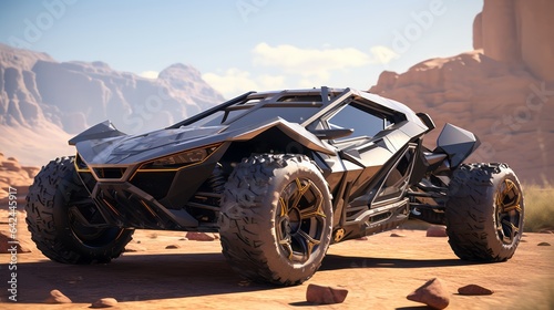 Desert Trailblazers in Style: Futuristic 4x4 Cars Exploring Arid Beauty