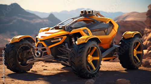 Desert Discoveries in Luxury Bliss  Futuristic 4x4 Cars Roaming Free