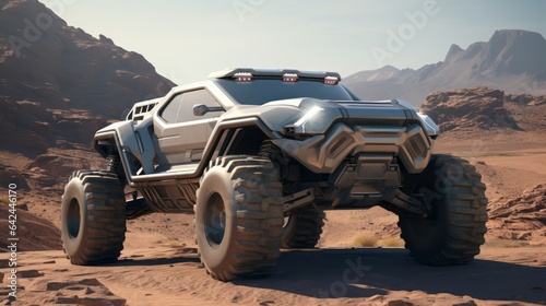 Off-Road Adventures in Luxury Bliss: Futuristic Buggy Cars Roaming the Wilderness