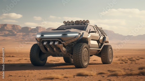 Desert Dominance in Luxury Bliss: Futuristic 4x4 Cars Tackling Arid Challenges