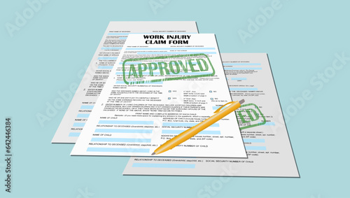 The approval of a work injury claim results in the reimbursement of medical expenses